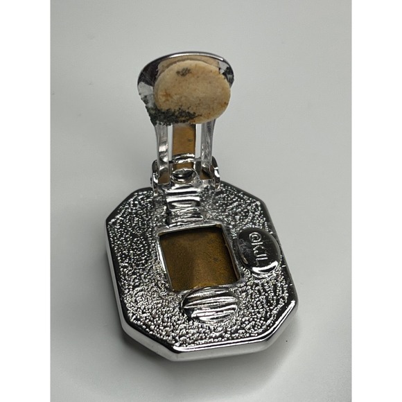 Vintage KJL Kenneth Jay Lane Princess Diana Blue Rhinestone Clip On Earrings - Picture 11 of 13